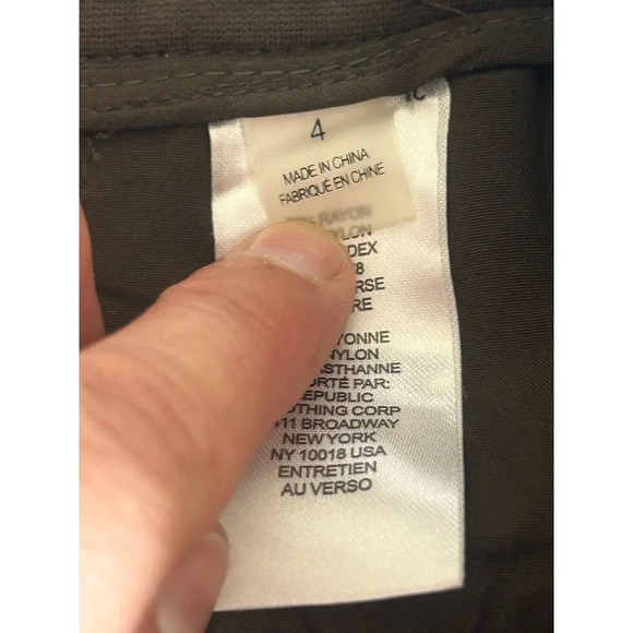 tahari womens pants green size 4 zipper on the side flat front - Picture 12 of 12